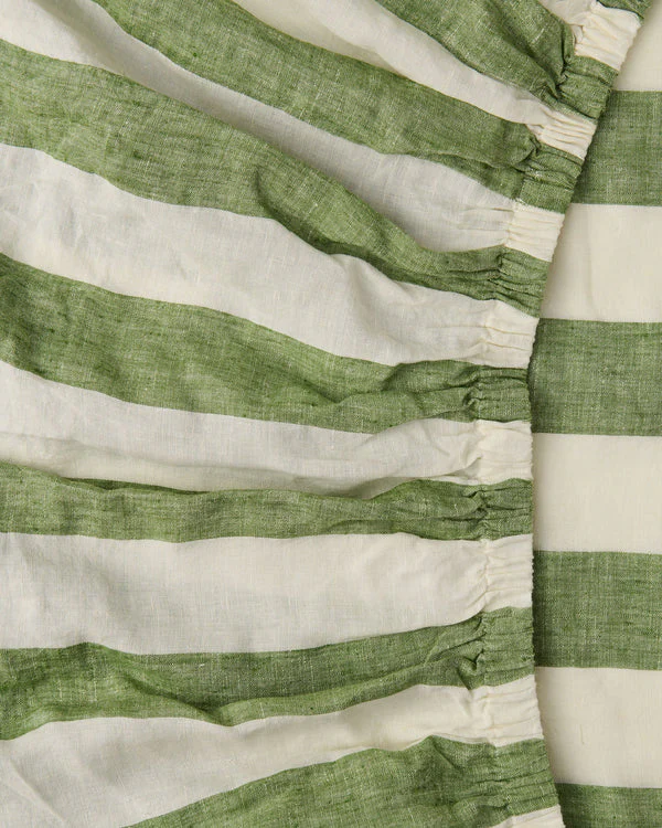 Fitted Sheet - Moss Stripe