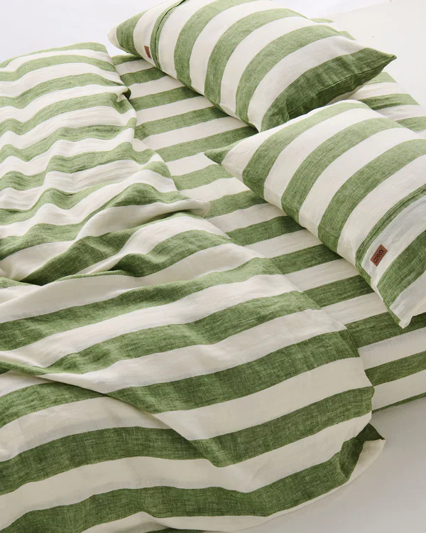 Fitted Sheet - Moss Stripe - Image 5