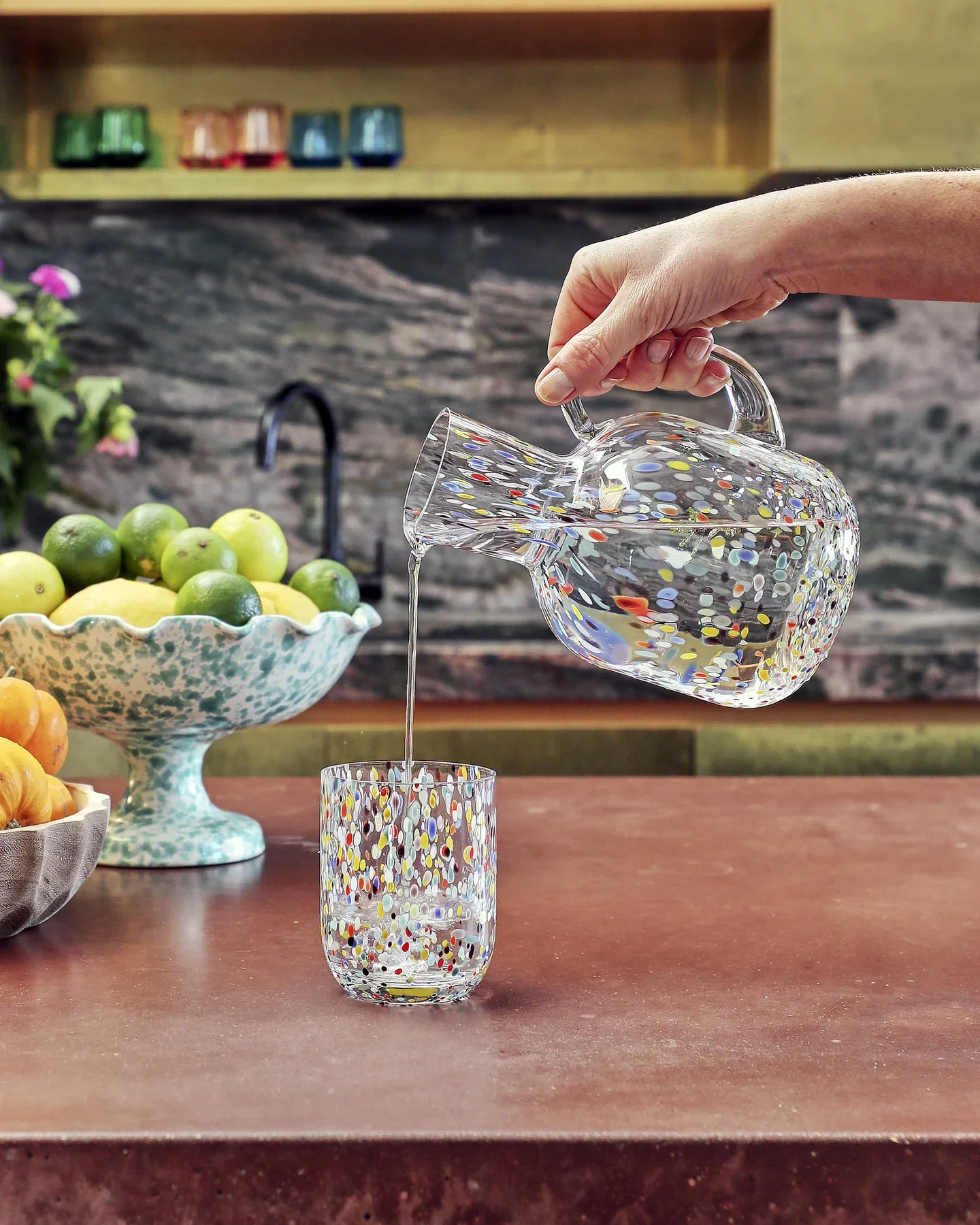 Party Speckle Carafe & Glass - Image 2