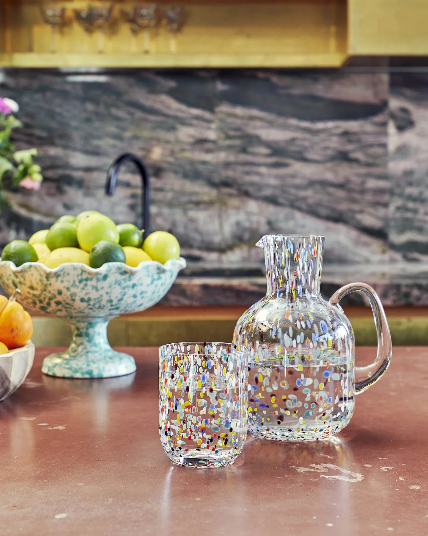 Party Speckle Carafe & Glass - Image 5