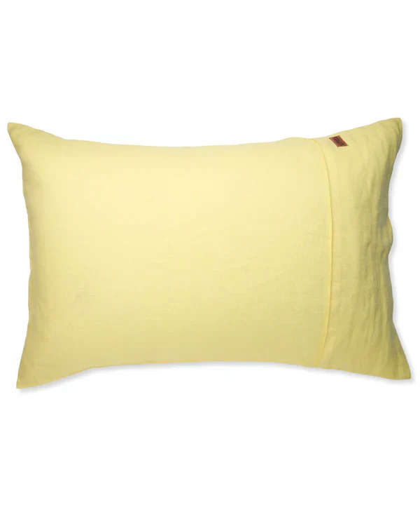 Linen Pillowcase Set - Lemon Butter