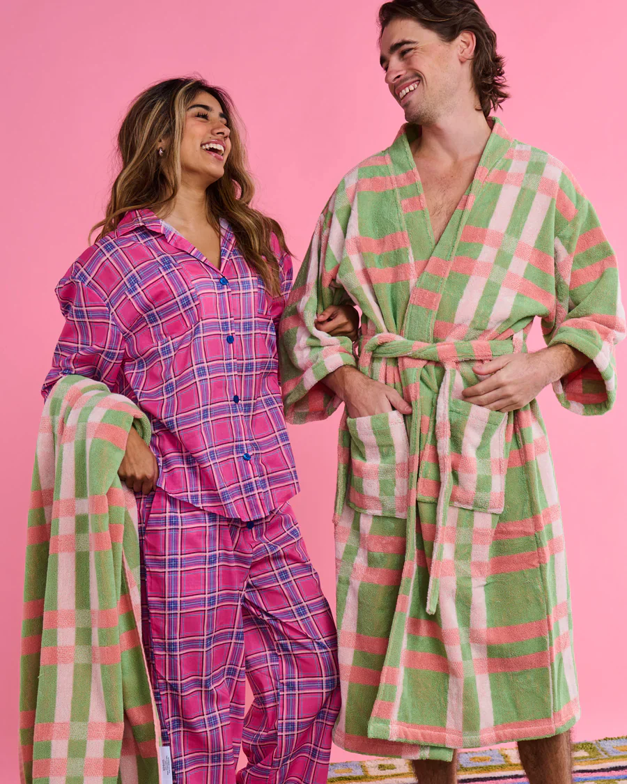 Cotton Pyjama Set - Pinky Tartan - Image 5