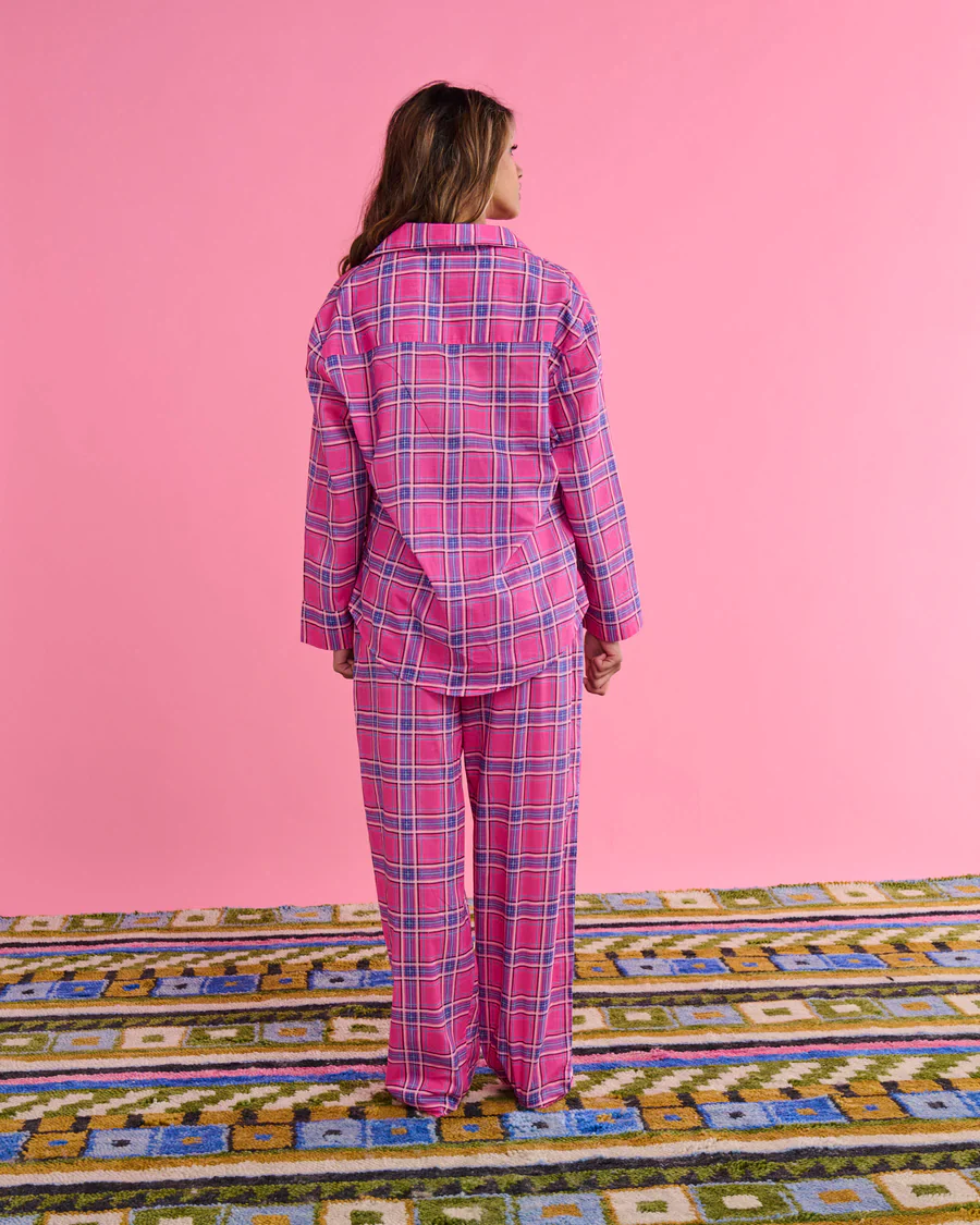 Cotton Pyjama Set - Pinky Tartan - Image 6