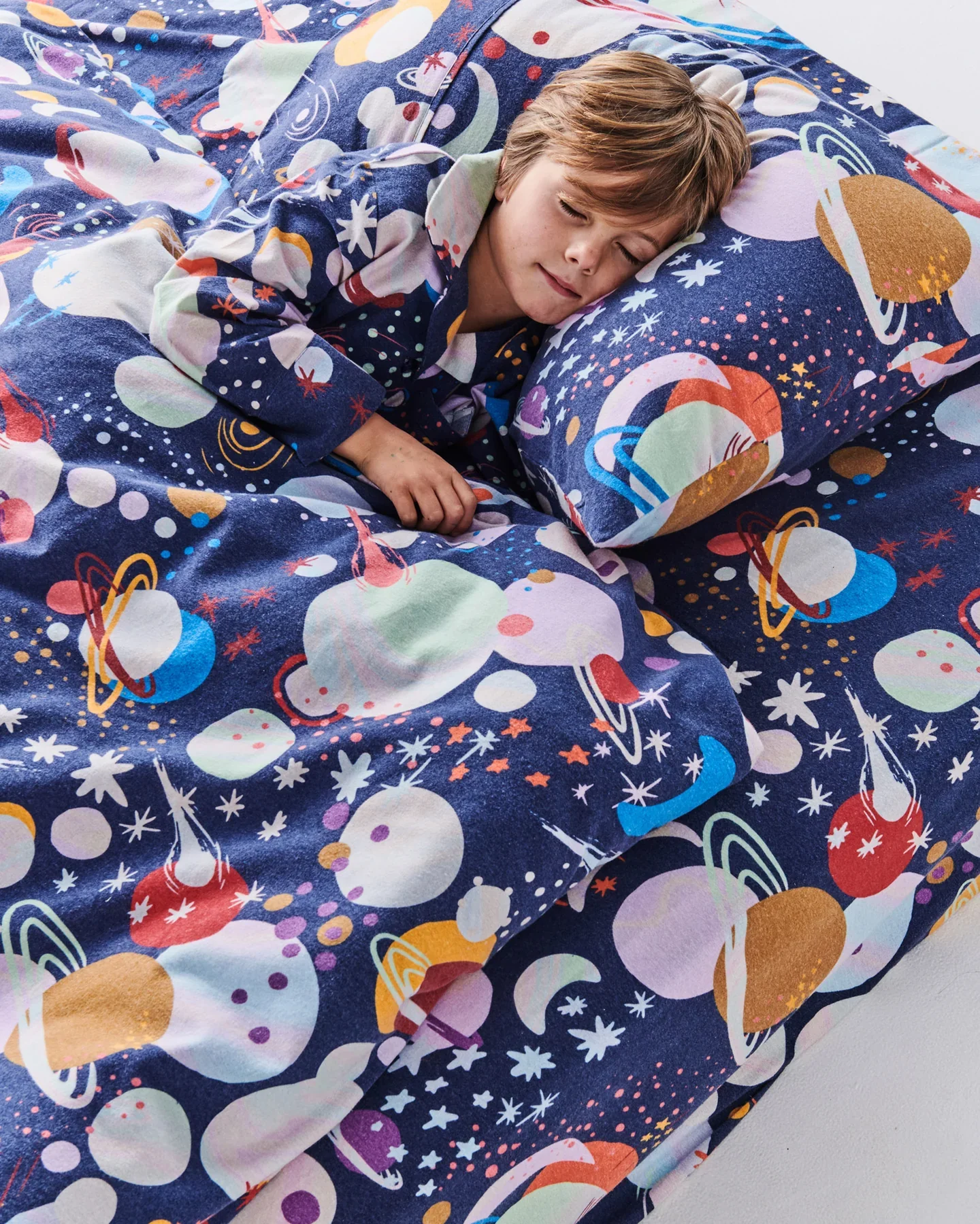 Kids Flannelette Pyjama Set - Planet - Image 3