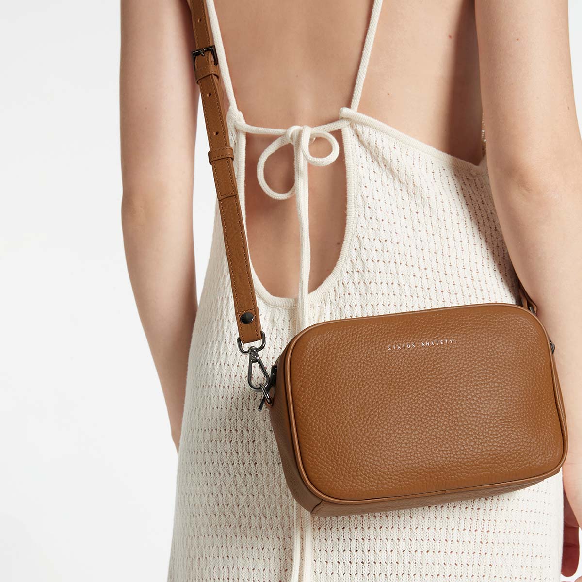 Plunder Bag with Dual Straps - Camel - Image 2