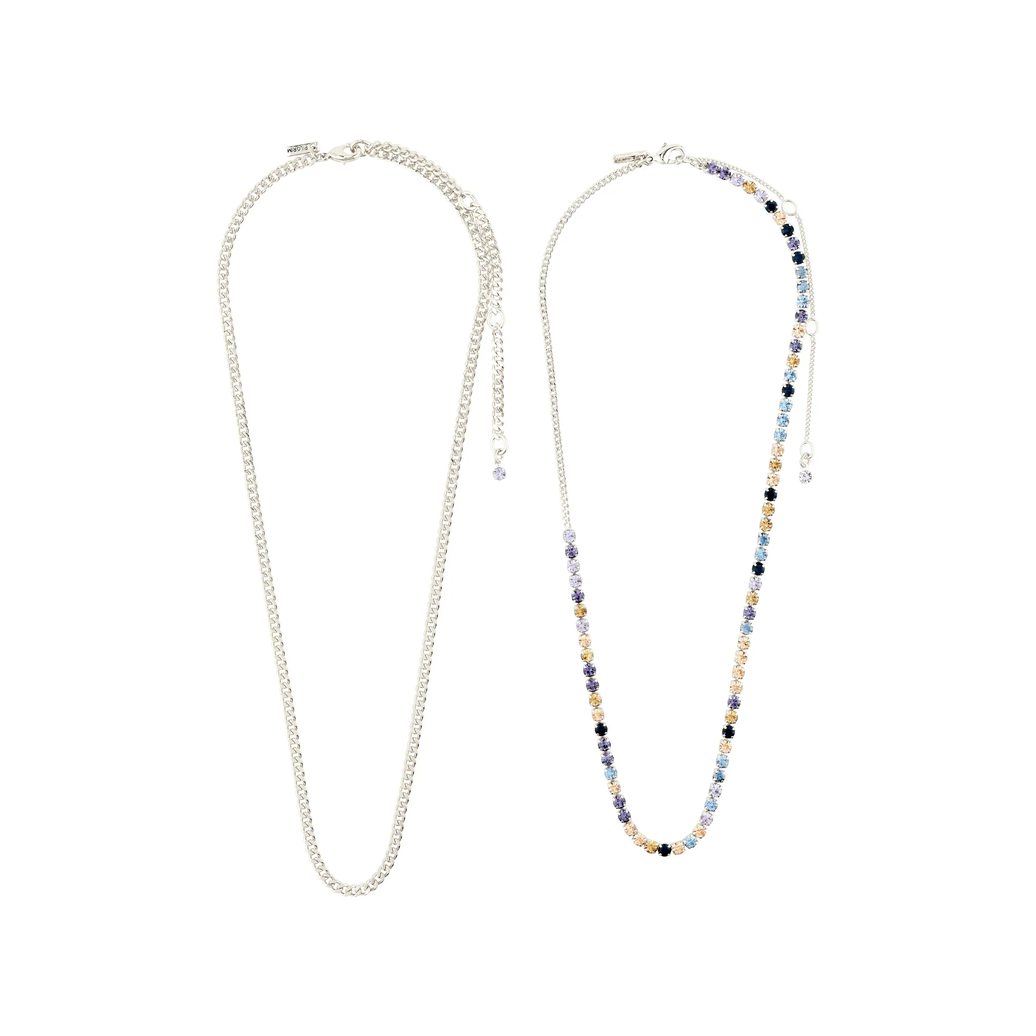 Reign Necklace - 2 in 1 Set - Silver Plated - Image 3