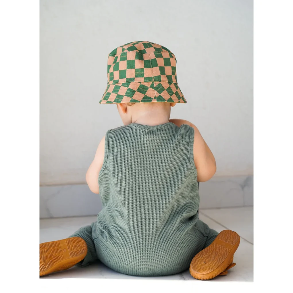 Reversible Bucket Hat - Checks & Stripes - Image 7