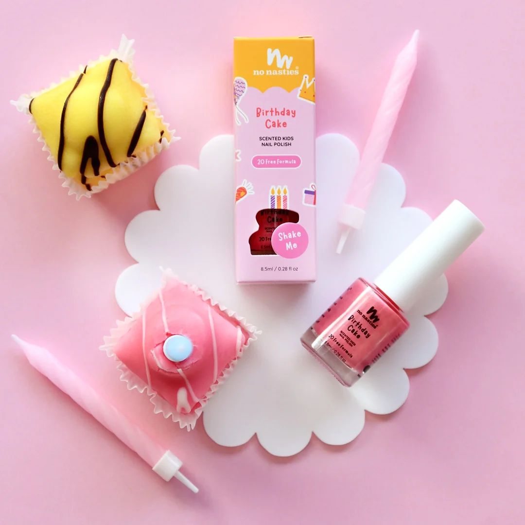 Scented Nail Polish - Birthday Cake - Party Pink - Image 3