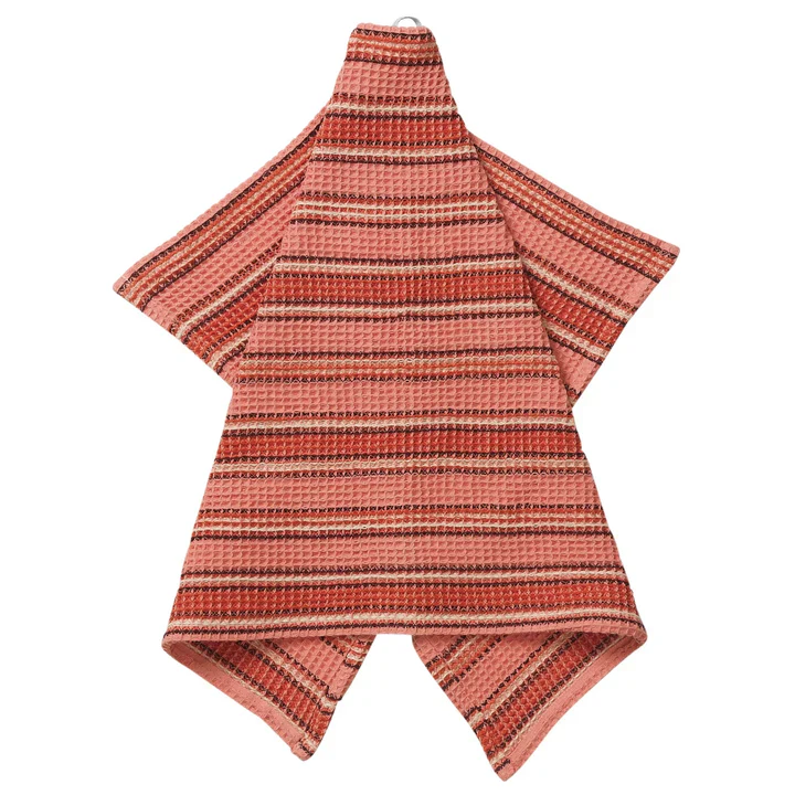 Selene Stripe Tea Towel - Hibiscus