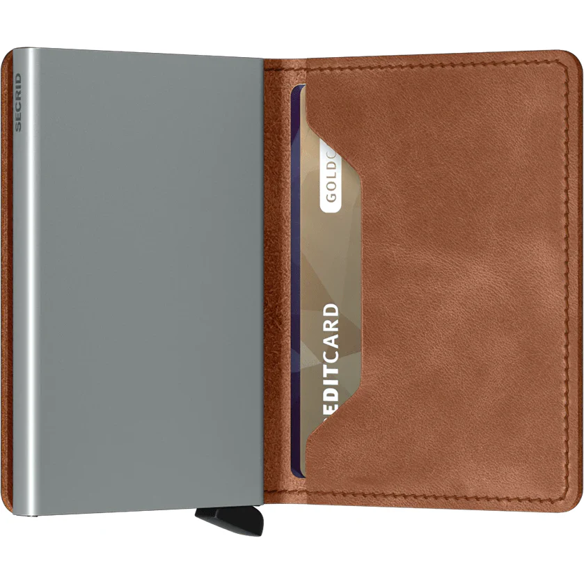 Slimwallet - Vintage Cognac Silver - Image 4