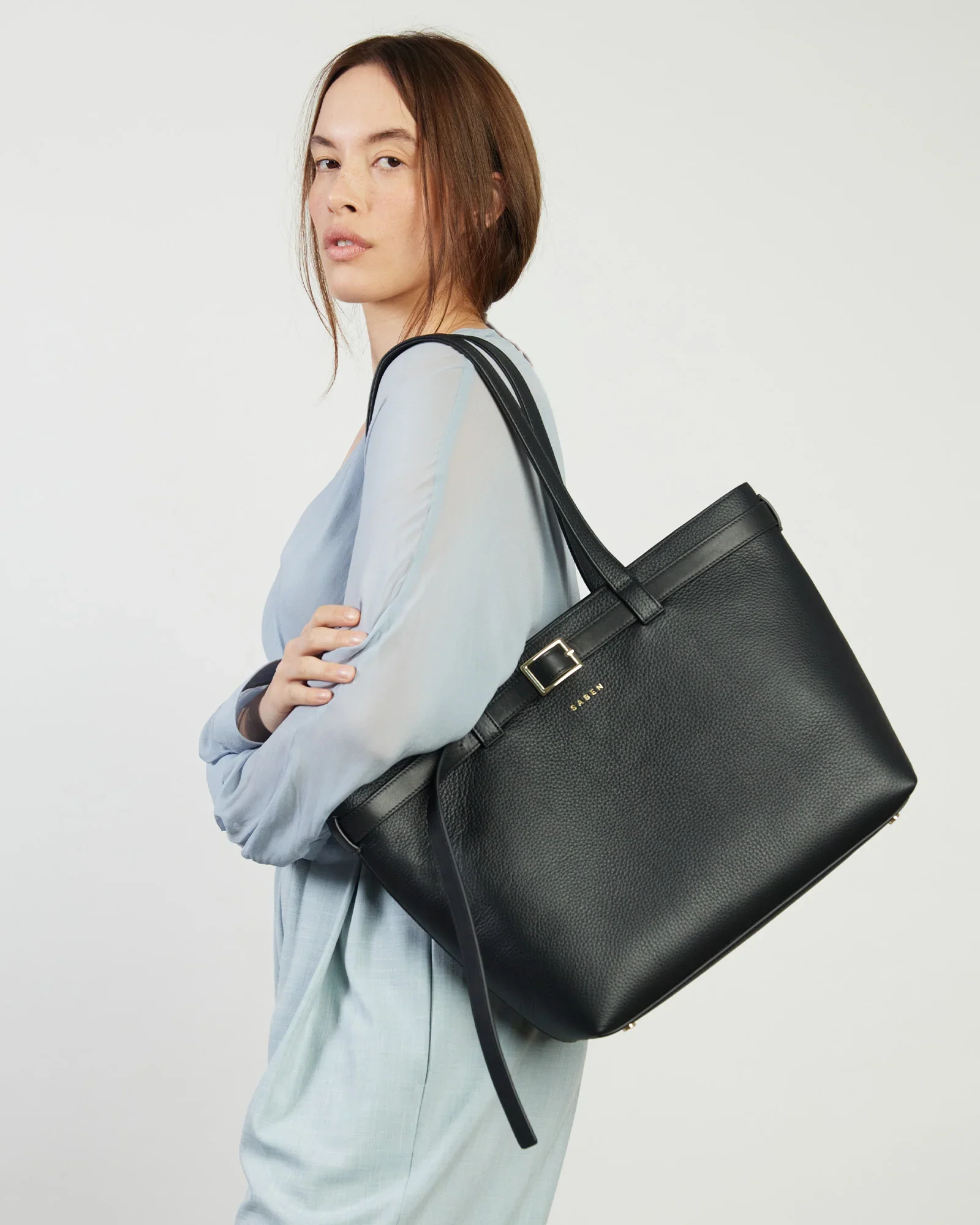 Tabby Shoulder Bag - Black + Bronze - Image 5