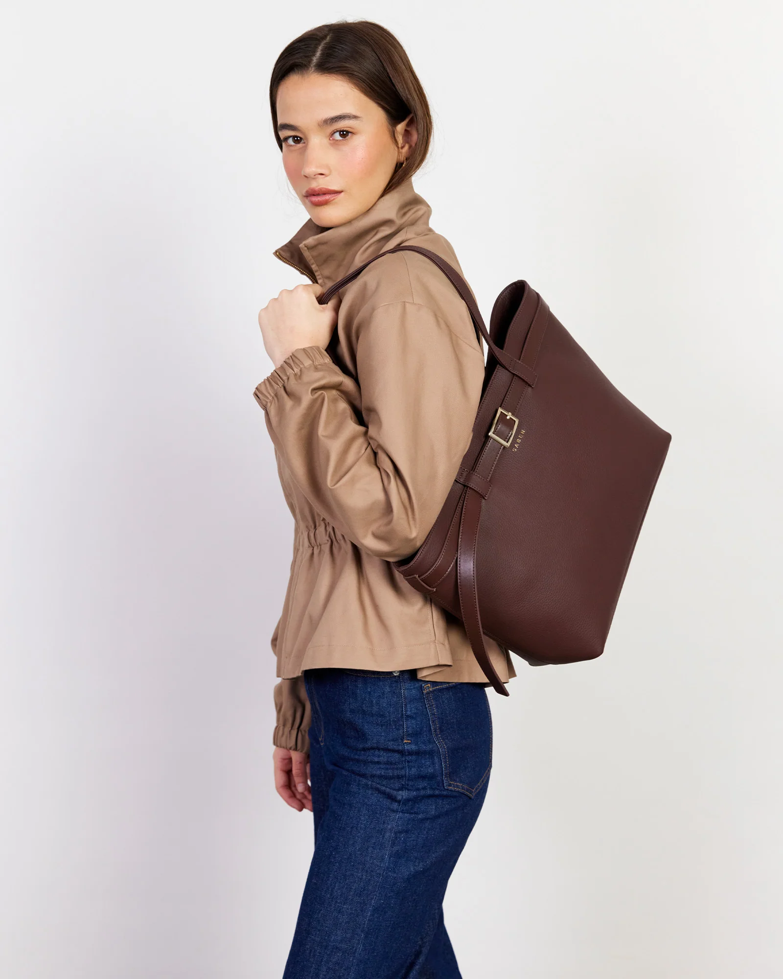 Tabby Shoulder Bag - Espresso + Bronze - Image 7