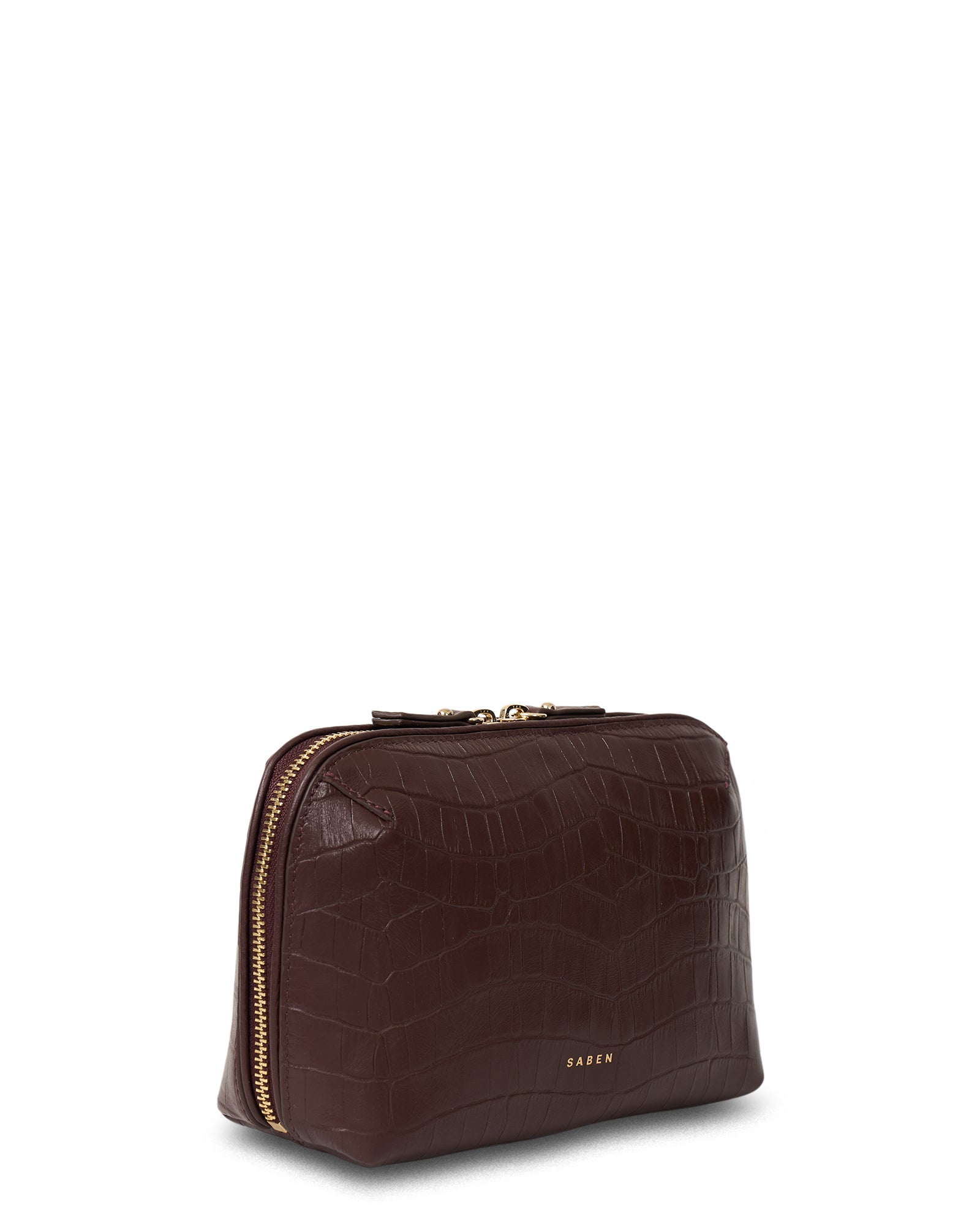 Tate Tech Pouch - Espresso Croc - Image 2