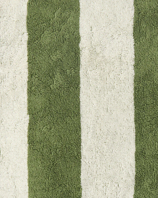 Terry Bath Robe - Moss Stripe - Image 5