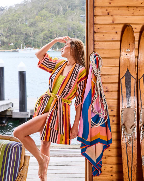 Terry Mini Bath Robe - Casablanca - Image 3