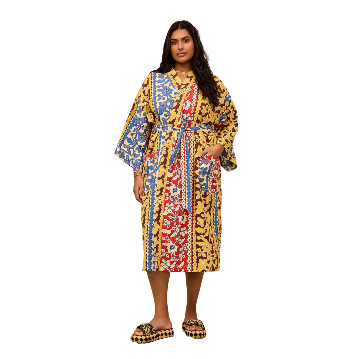 Thea Cotton Robe - Vermillion