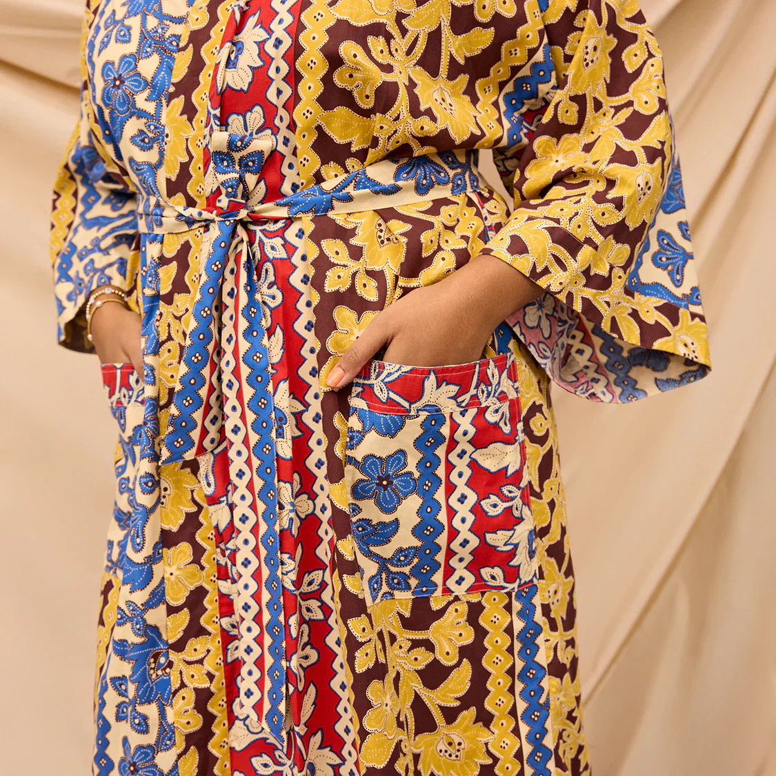 Thea Cotton Robe - Vermillion - Image 2