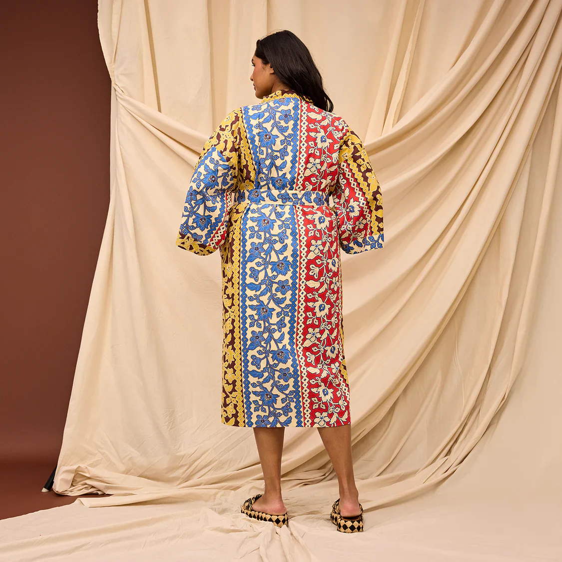 Thea Cotton Robe - Vermillion - Image 3