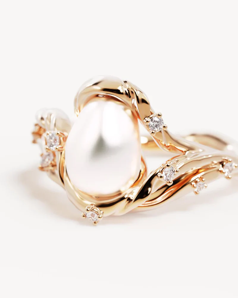 Vermeil Dive Into Serenity Pearl Ring - Image 3