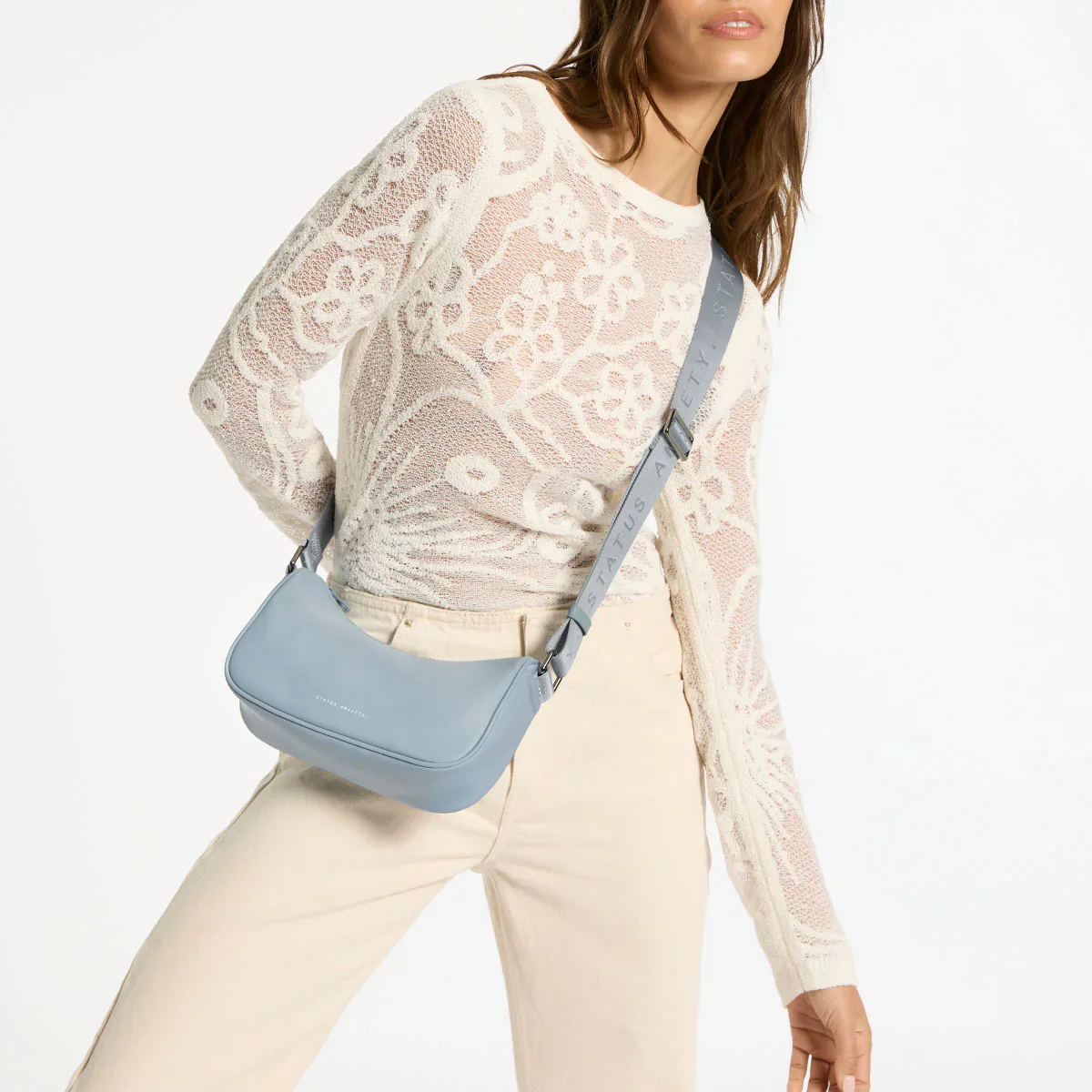 Vida Recycled Bag - Soft Blue - Image 8