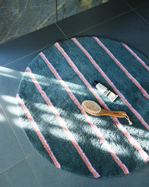 Round Bath Mat - Wakame Crush Stripe - Image 3
