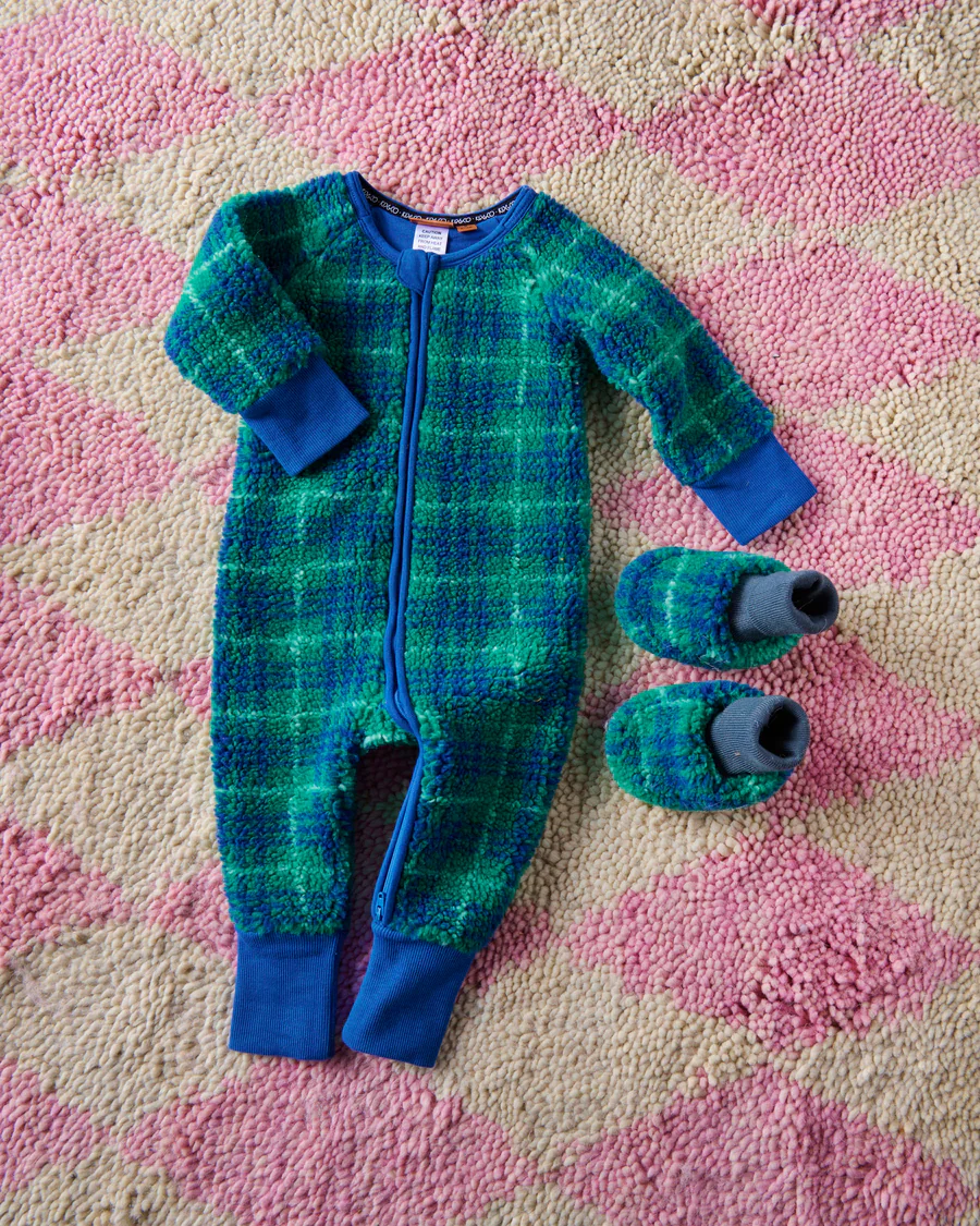 Wilderness Tartan Sherpa Baby Booties - Image 2
