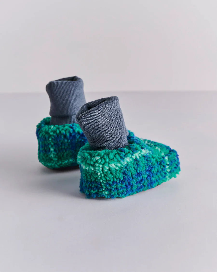 Wilderness Tartan Sherpa Baby Booties - Image 3