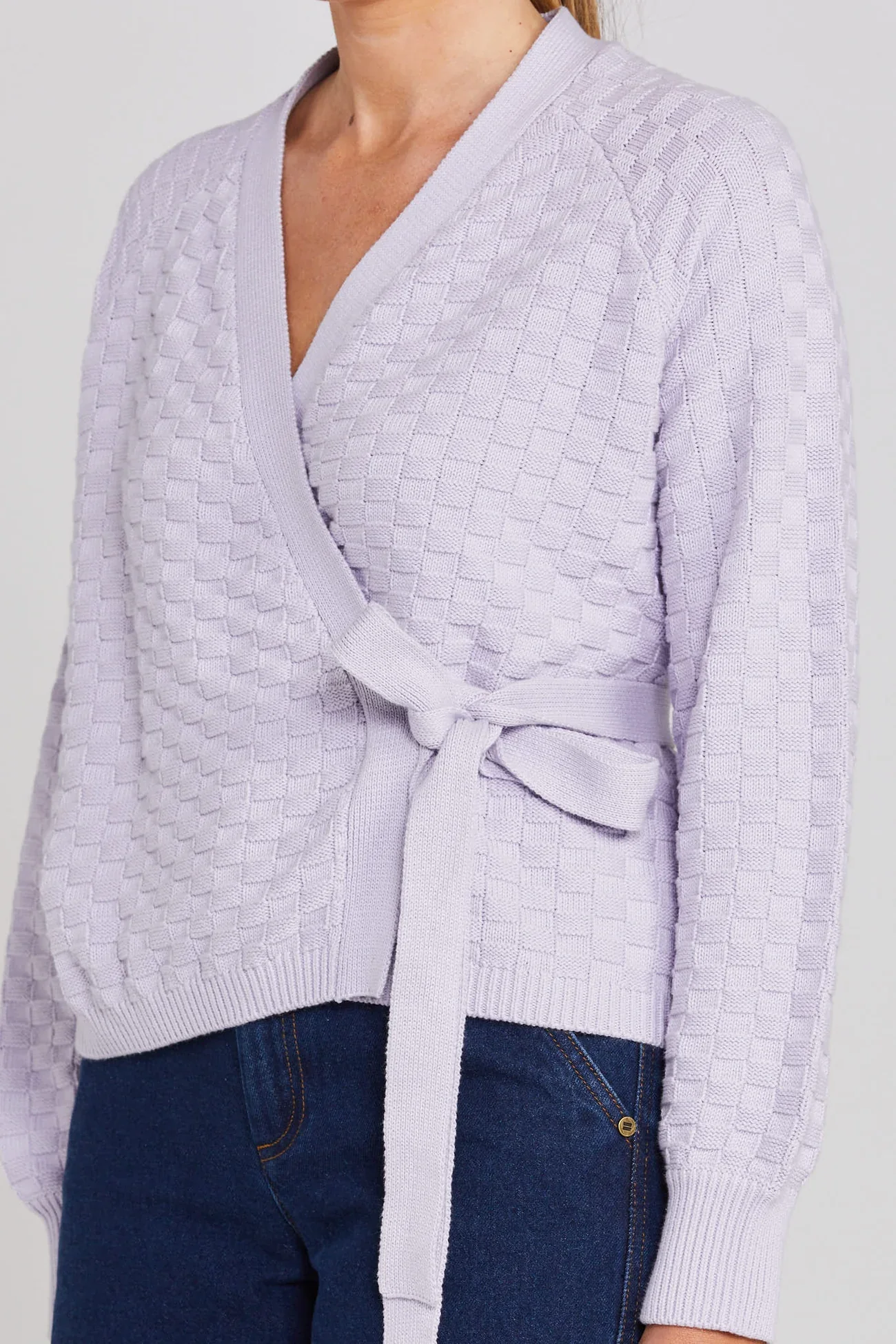 Wrapt Cardigan - Lilac - Image 3
