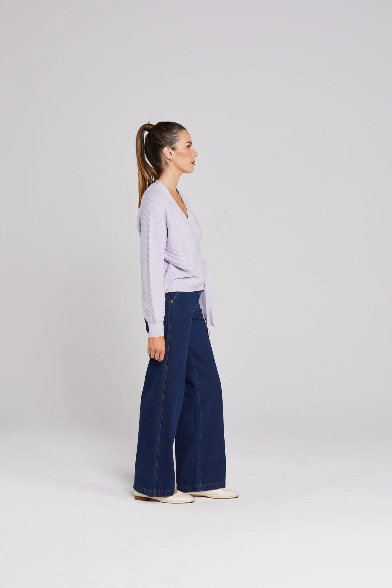 Wrapt Cardigan - Lilac - Image 4